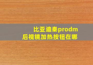 比亚迪秦prodm 后视镜加热按钮在哪